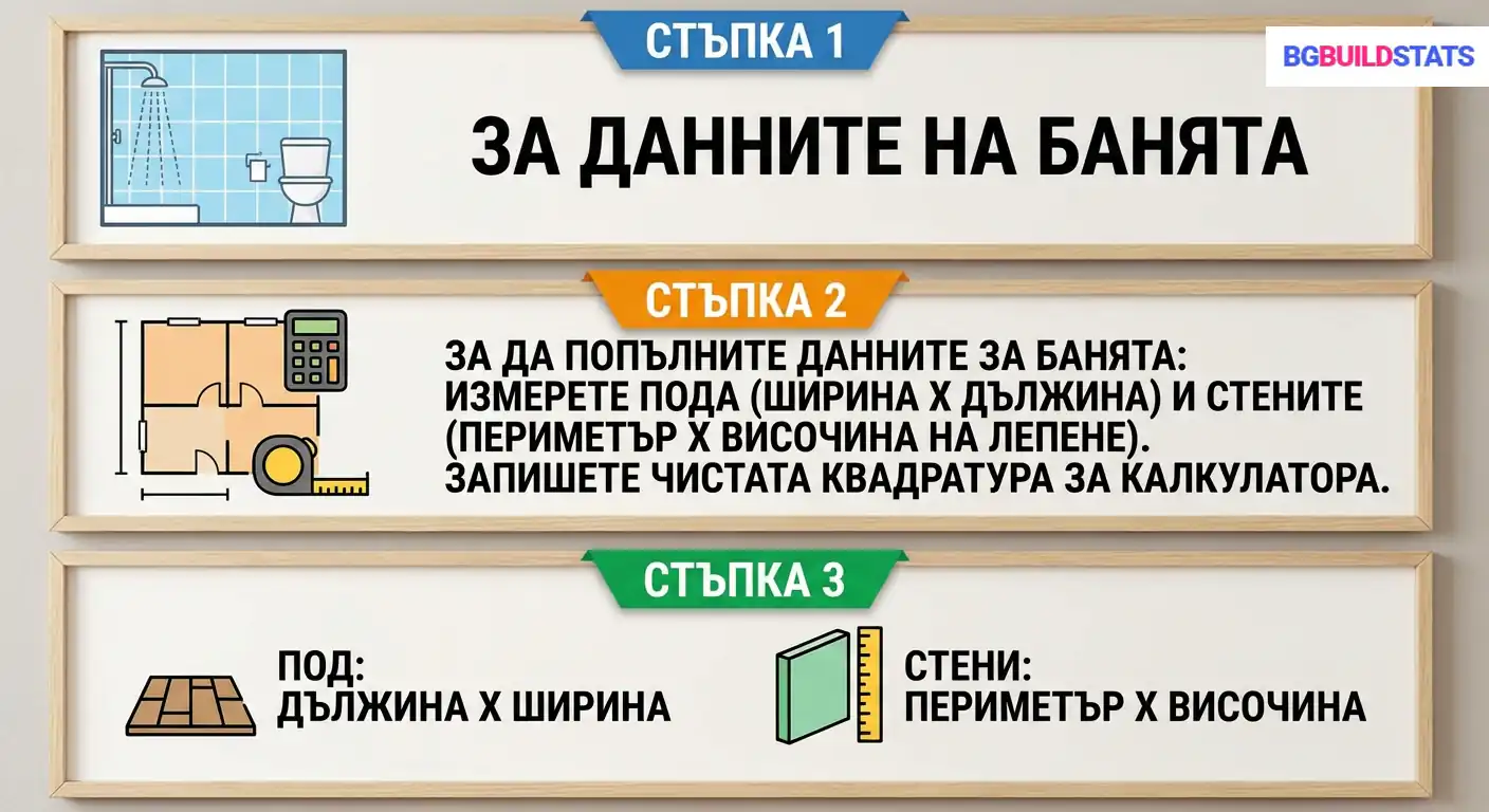 Измерване на баня - визуално ръководство